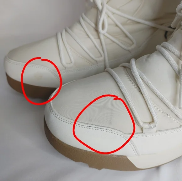 Women’s A New Day Winter Snow Boots Cream White Warm Lined Size 11 New With Tags - Picture 9 of 9